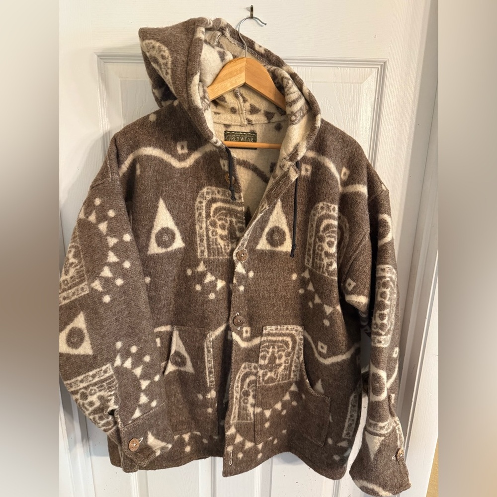 Reywear HEAVY Wool Jacket with Hood Handmade in Ecuador